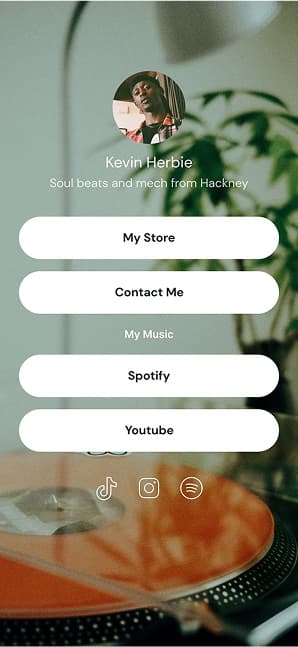 Linktree screen 3