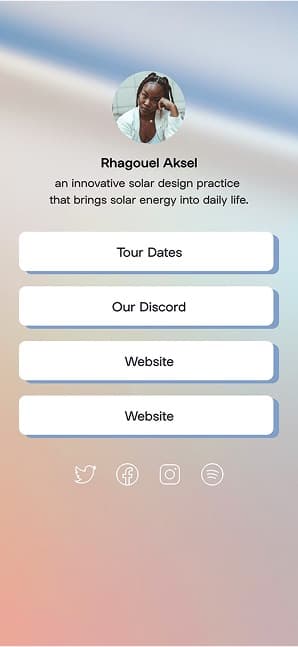 Linktree screen 5