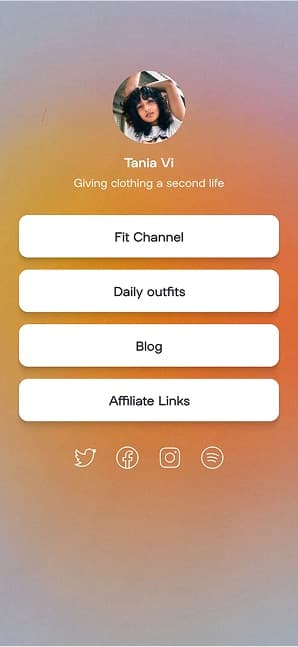 Linktree screen 6