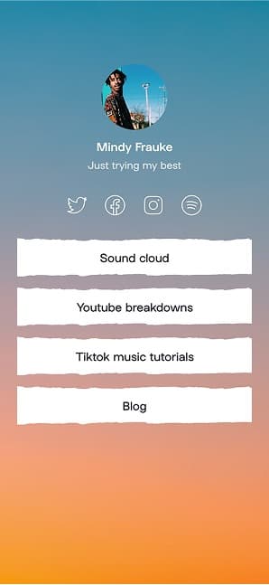 Linktree screen 10